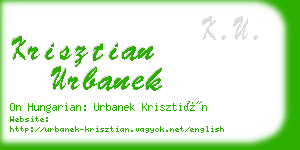 krisztian urbanek business card